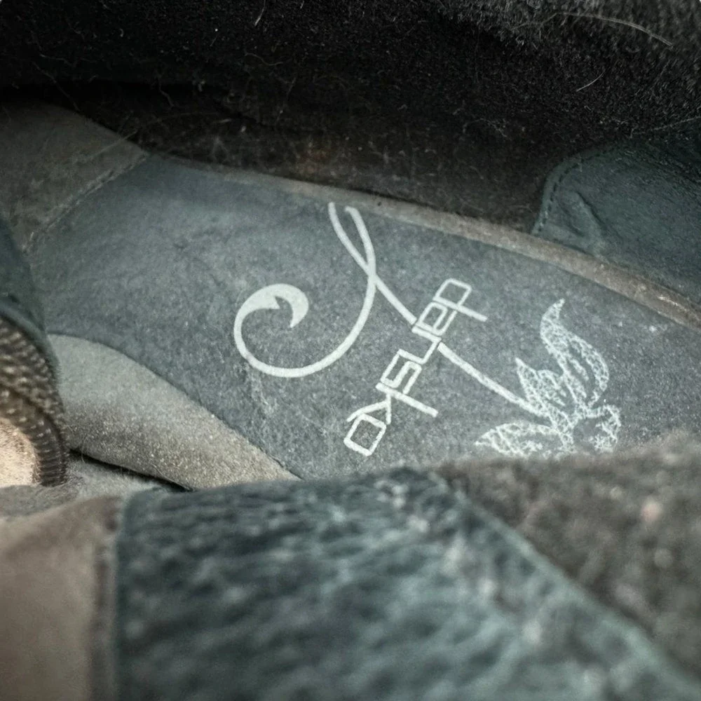 Dansko Ankle Boots Womens Size 37 Gray Suede Minimalist Workwear‎ Cozy Slip On